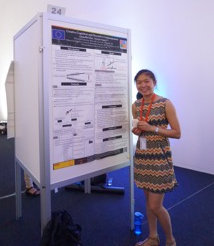 Chun-Wei Hsu presenting her poster at CNP Symposium 2015
