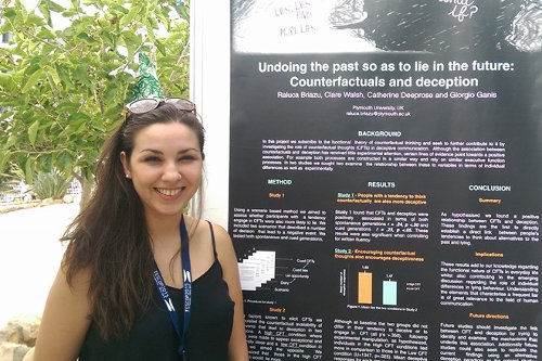 Raluca Briazu presenting her poster at ESCOP2015
