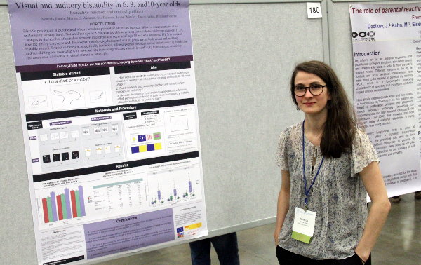 Mihaela Taranu at her poster