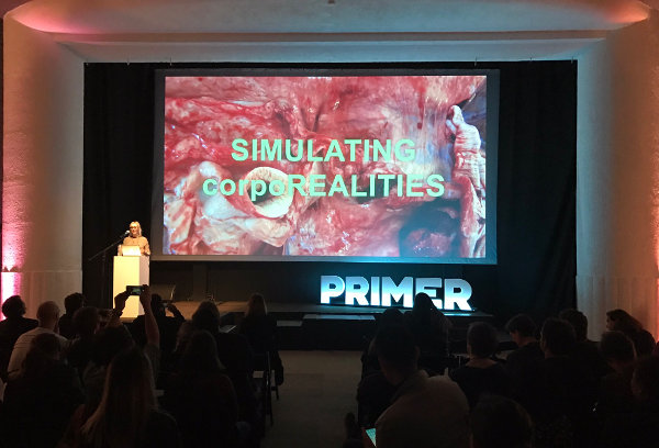 Agi Haines on stage at Primer 2017