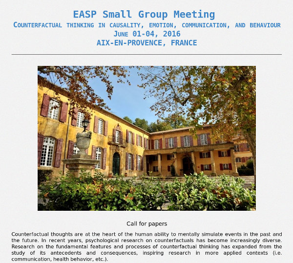 The call for papers of EASP